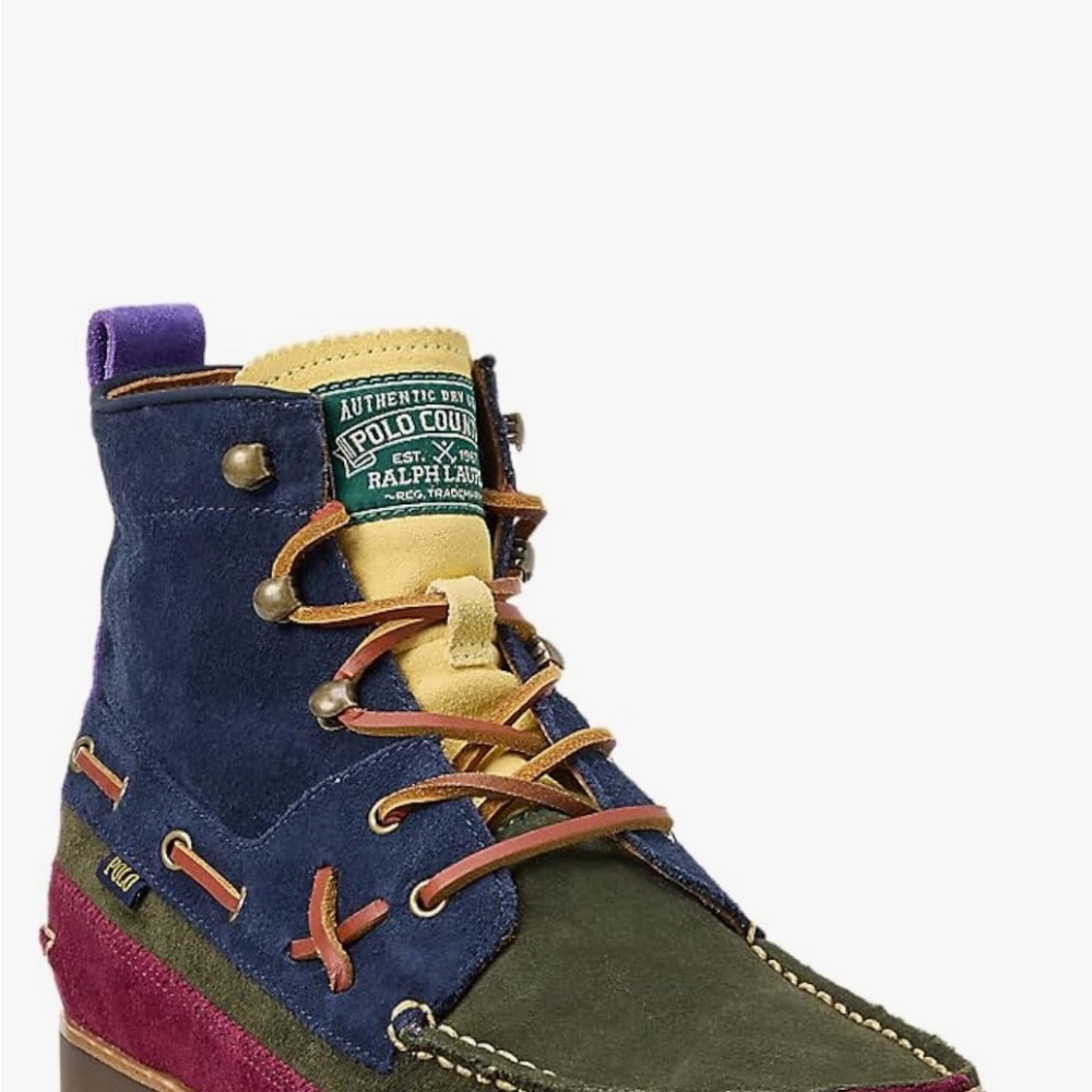 Ralph Lauren Multicolor Suede Boots